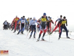 Start 2. ročníku veřejného závodu v běhu na lyžích na Dlouhé Louce.