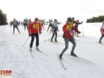 Start 2. ročníku veřejného závodu v běhu na lyžích na Dlouhé Louce.